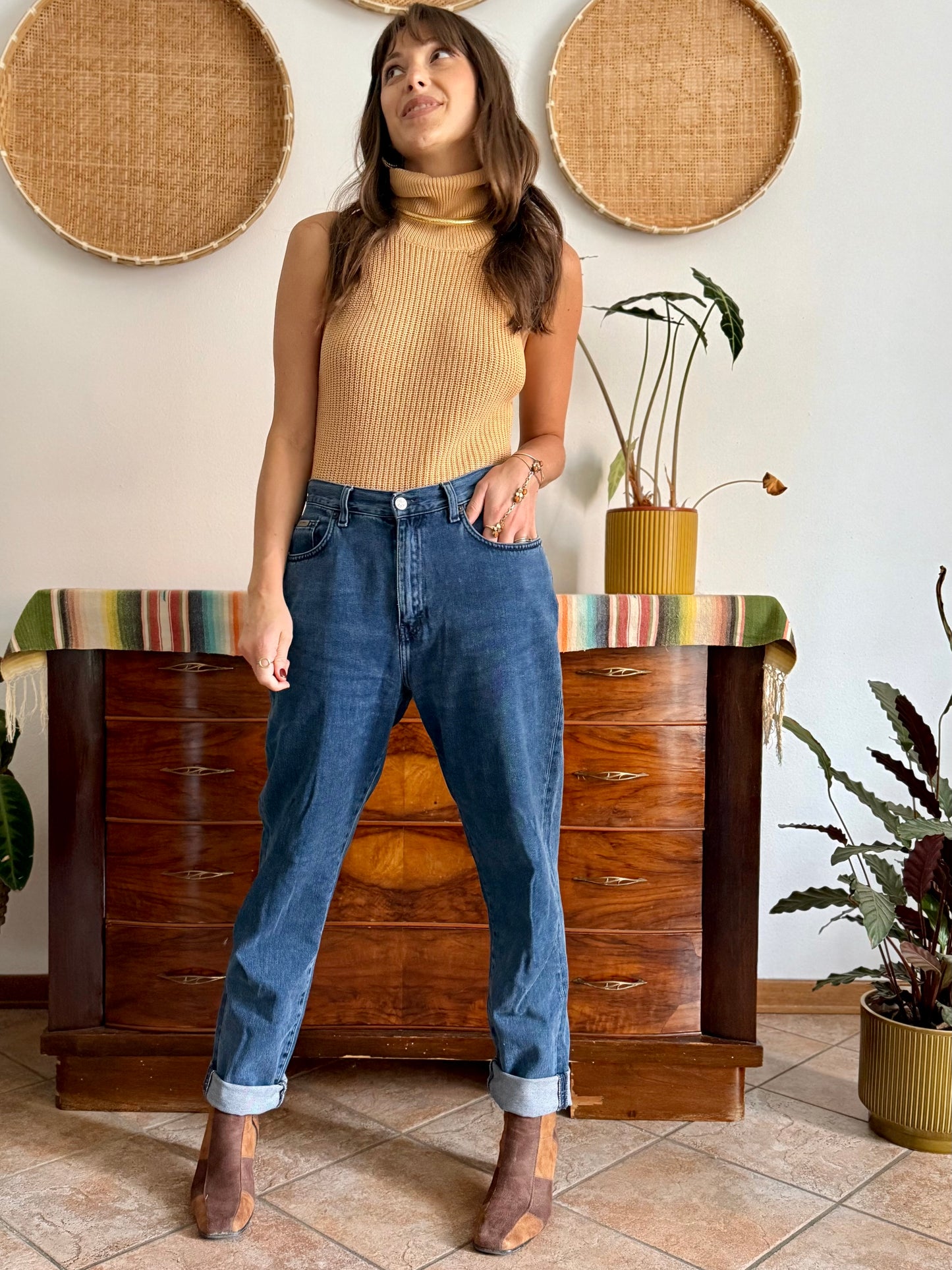 1990's vintage true blue high waisted Calvin Klein jeans