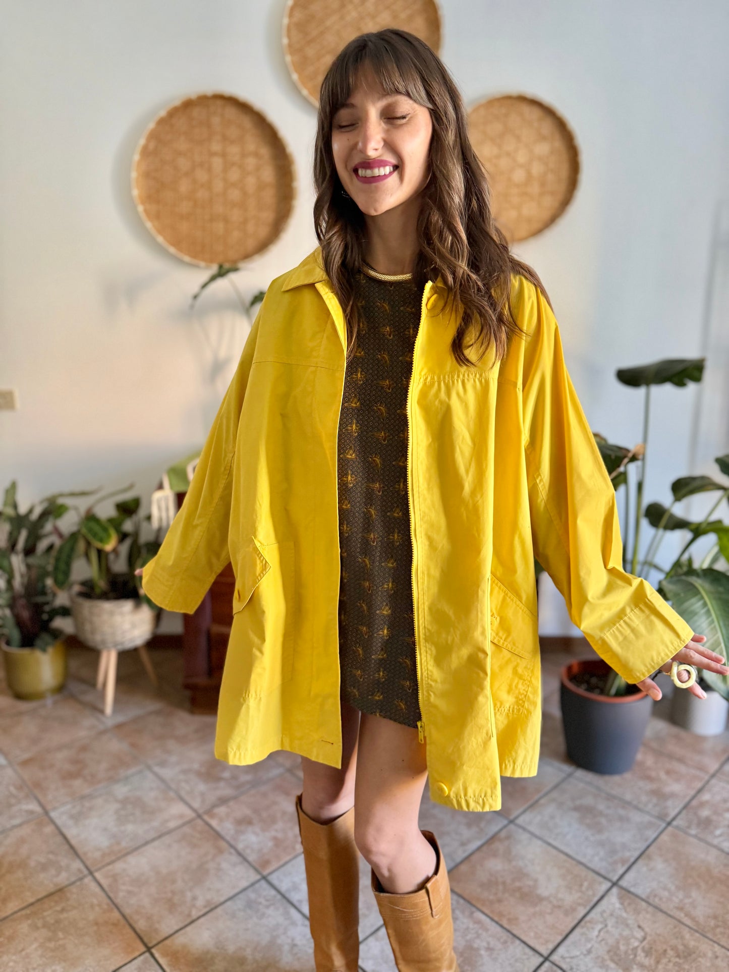 1980’s vintage yellow utility jacket