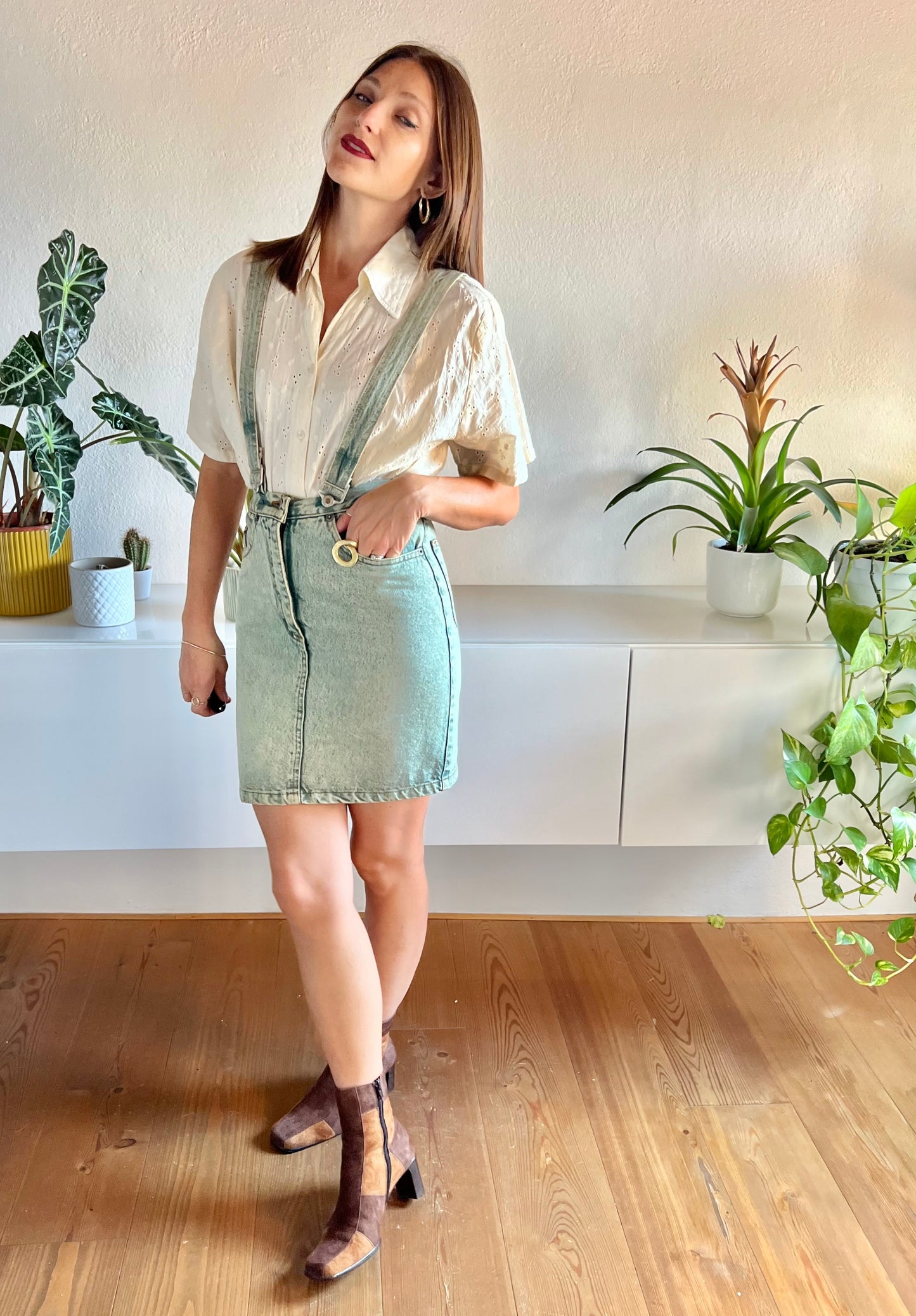 Minigonna in denim vintage anni '80