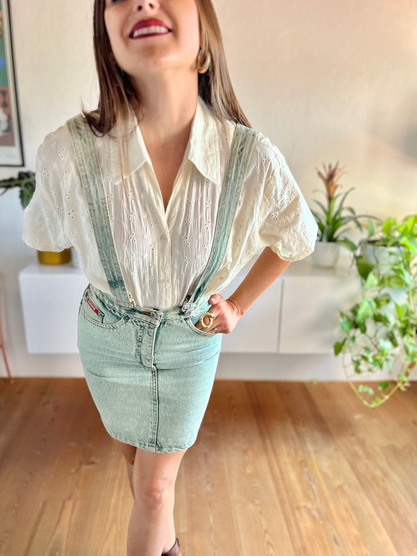 Minigonna in denim vintage anni '80