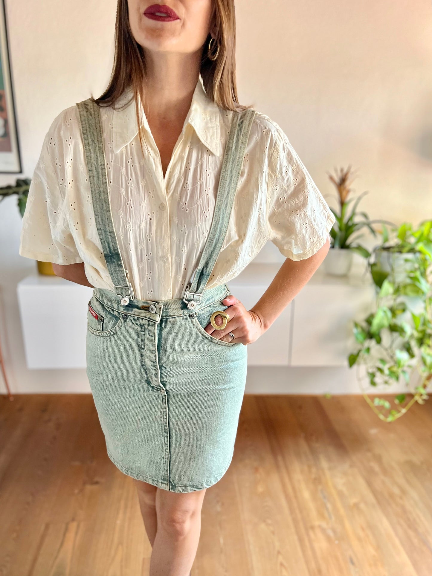 Minigonna in denim vintage anni '80