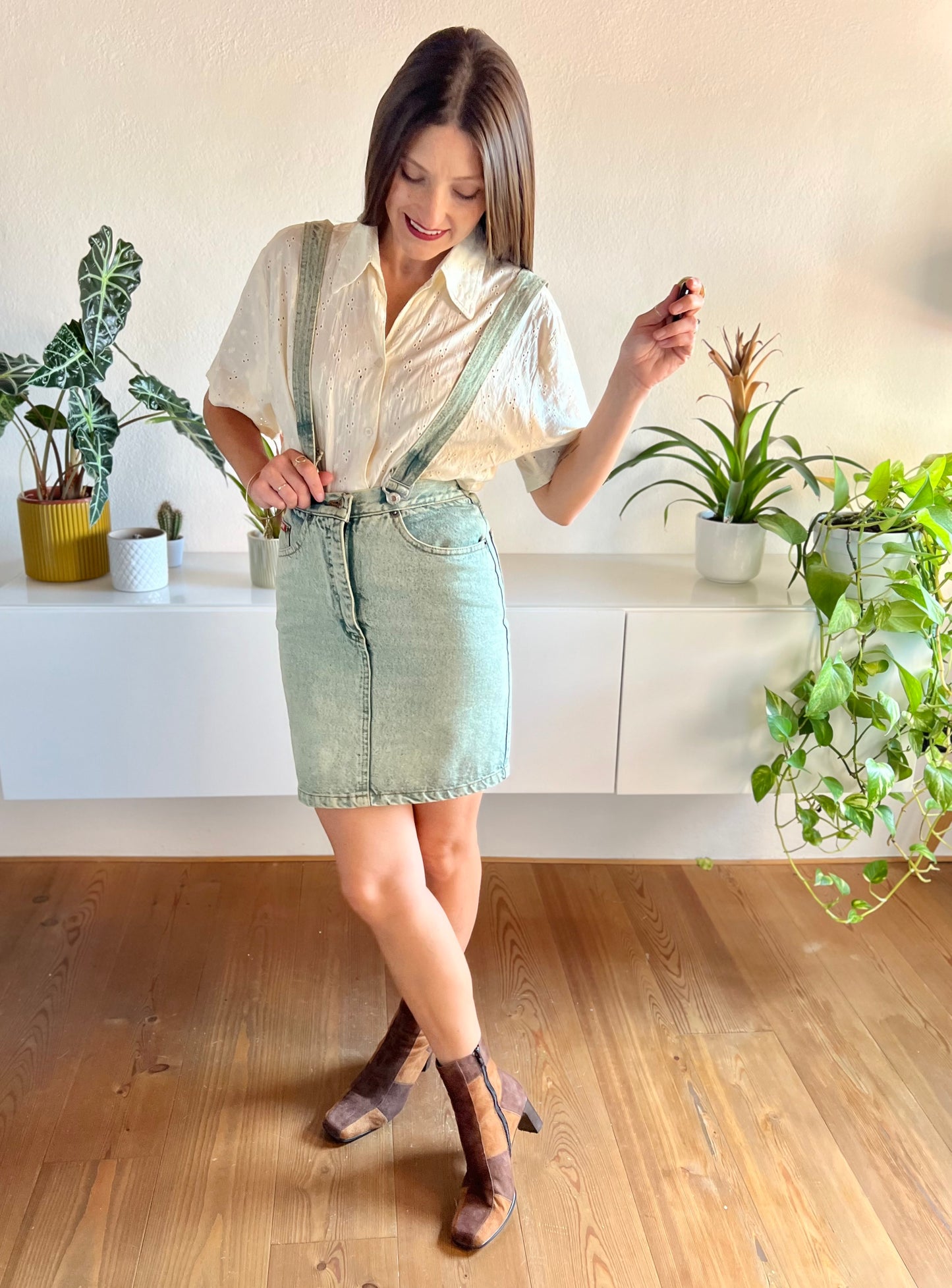 Minigonna in denim vintage anni '80