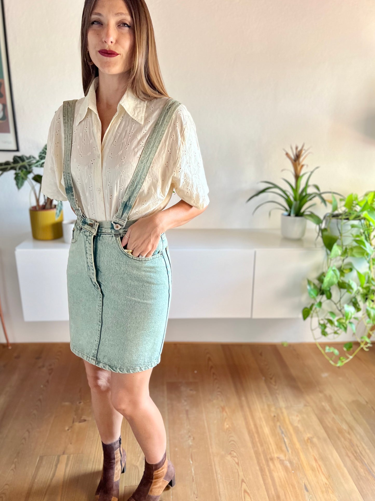 Minigonna in denim vintage anni '80