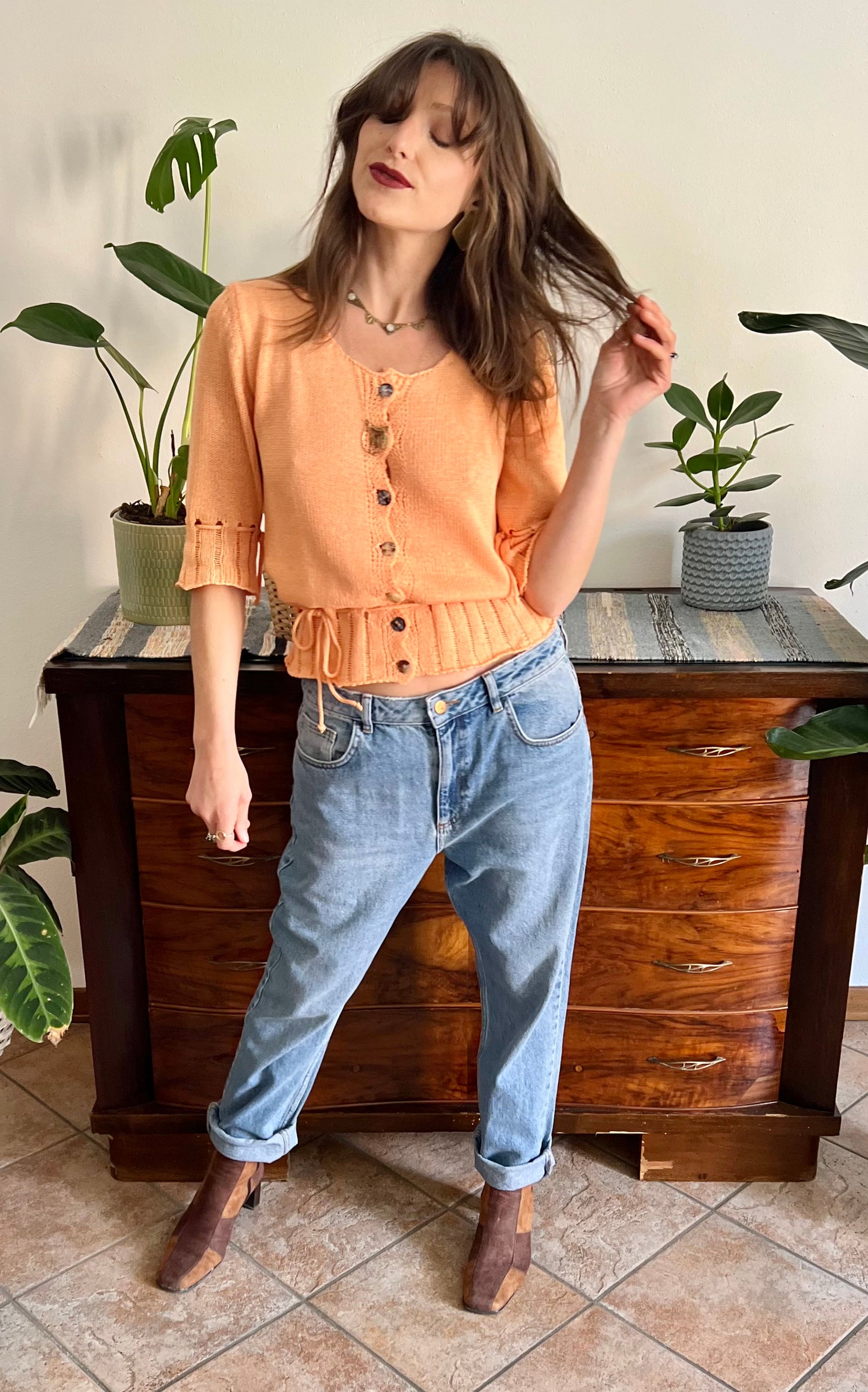Light blue wash boyfriend fit jeans