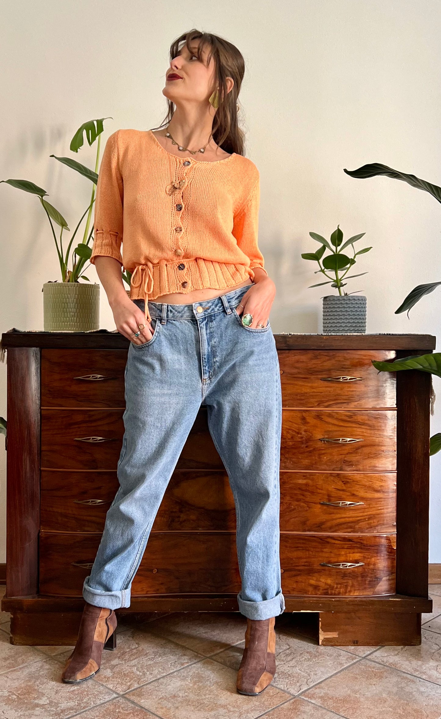 Light blue wash boyfriend fit jeans