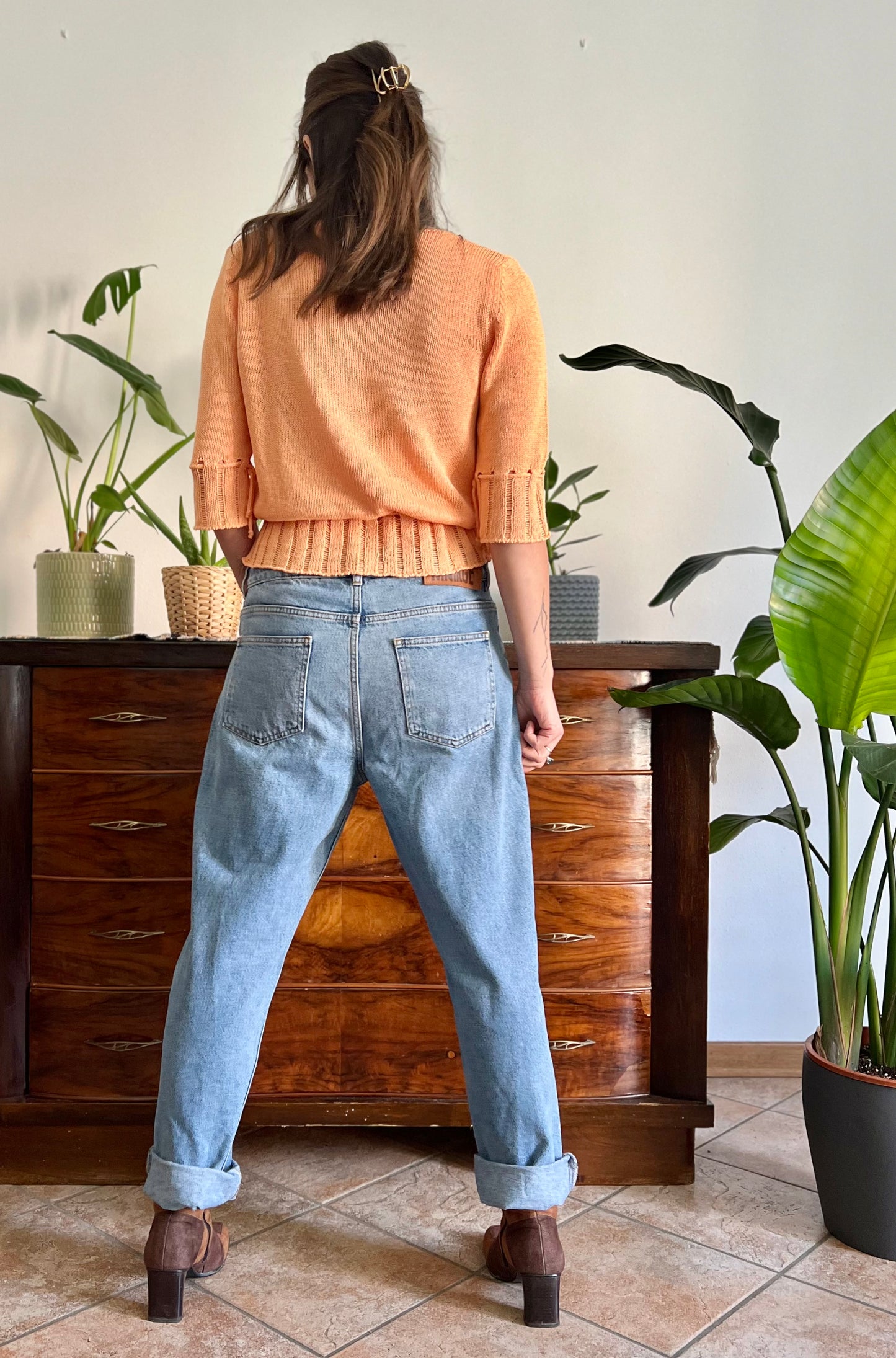 Light blue wash boyfriend fit jeans