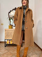 1970’s vintage tan wool overcoat with oversize button details