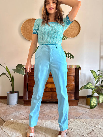 1970’s vintage baby blue tailored trousers