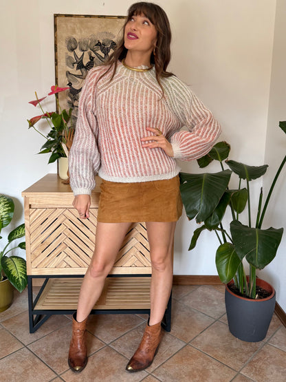 Pastel rainbow knit pullover