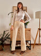 1970's vintage cream checkered weave tweed wool trousers
