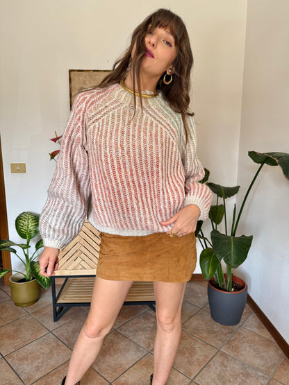 Pastel rainbow knit pullover