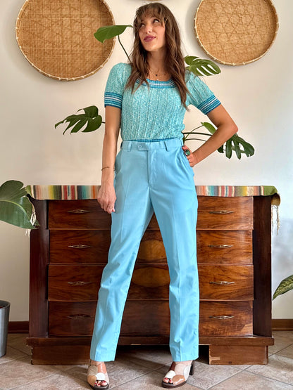 1970’s vintage baby blue tailored trousers