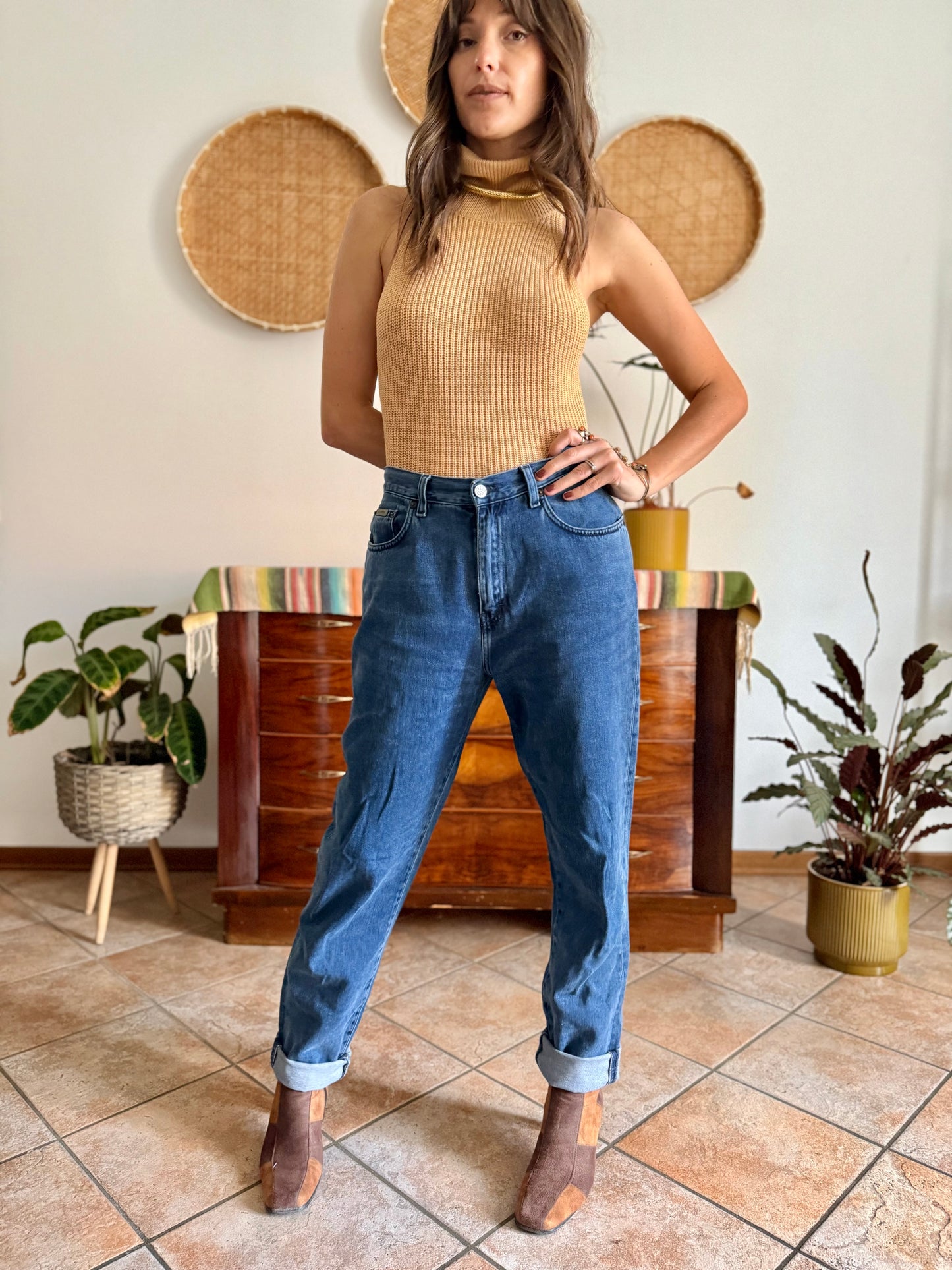 1990's vintage true blue high waisted Calvin Klein jeans