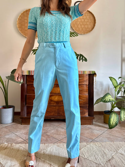 1970’s vintage baby blue tailored trousers
