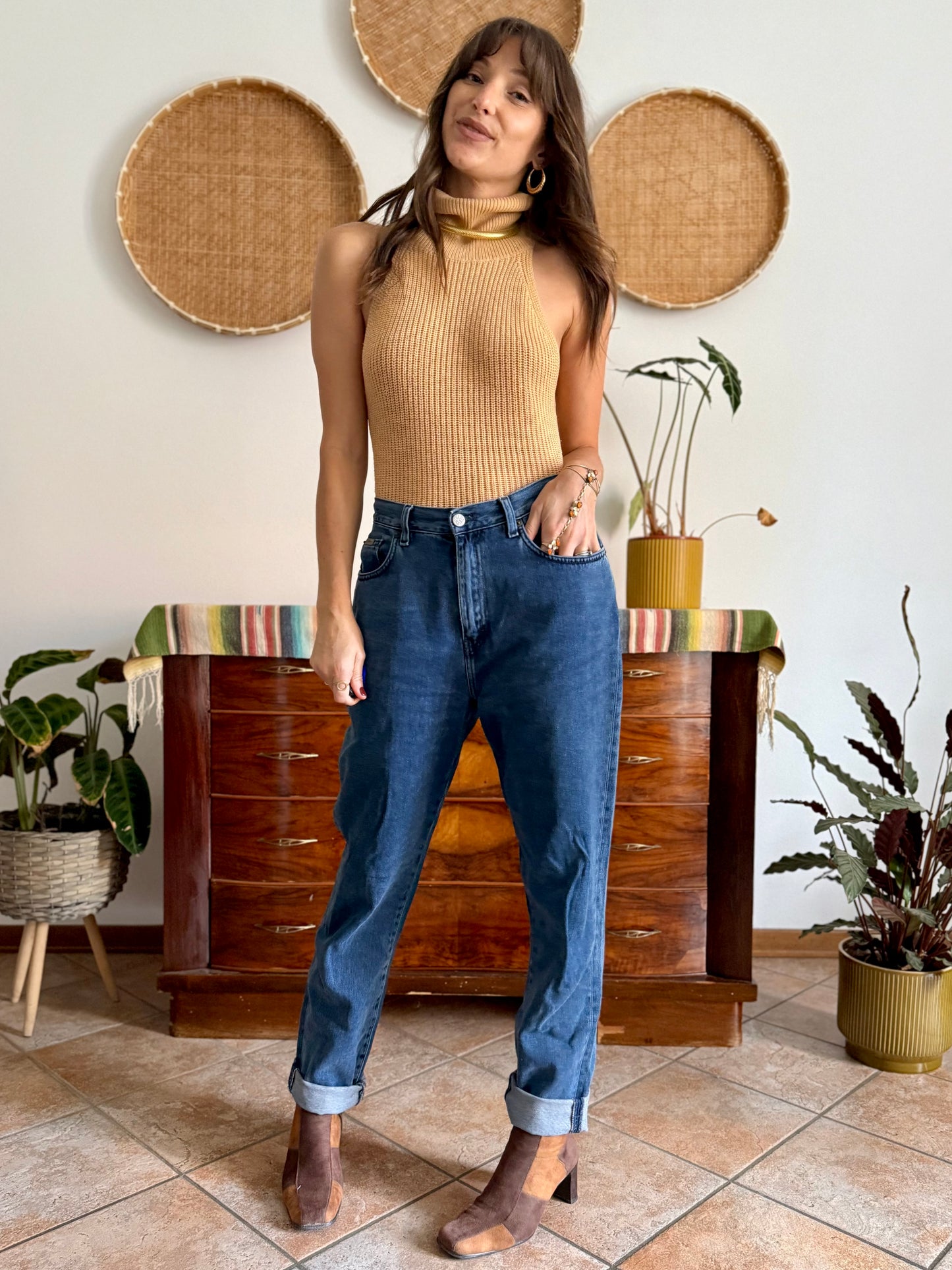 1990's vintage true blue high waisted Calvin Klein jeans