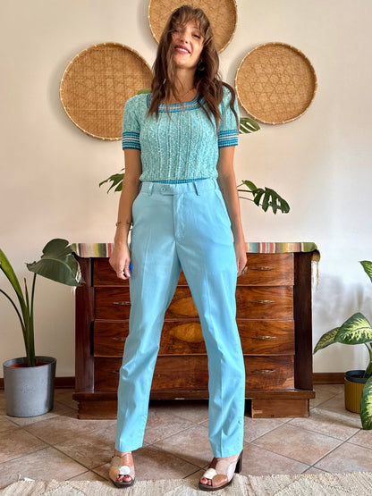 1970’s vintage baby blue tailored trousers