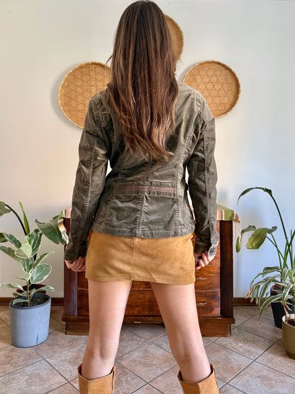 Y2k vintage chocolate brown velvet jacket