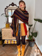 1970’s vintage multicolour wool scarf with mixed woven patterns