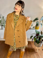 1970's vintage burnt orage two toned houndstooth coat