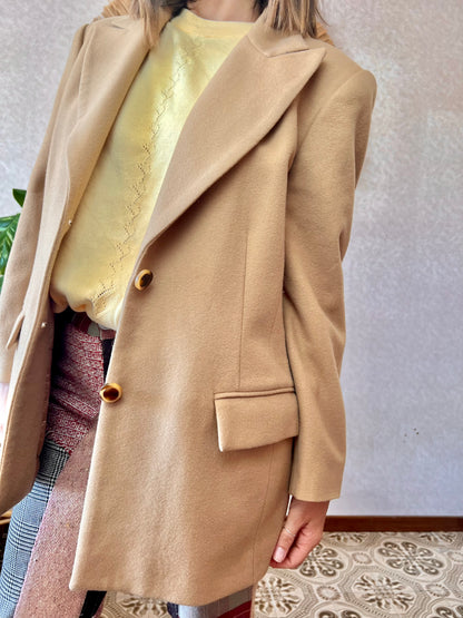 1970's vintage oversize camel wool blazer