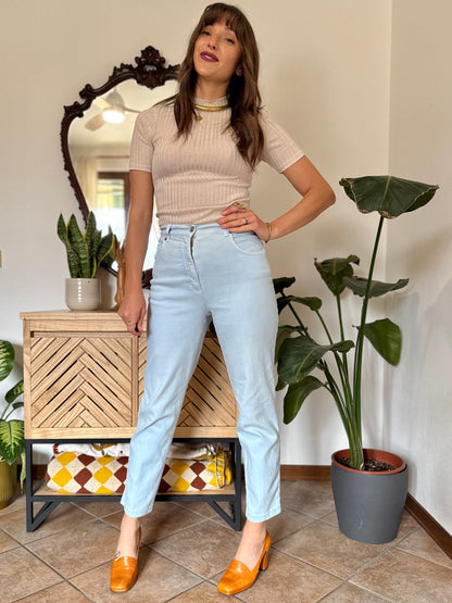 1990's vintage light blue high waisted jean
