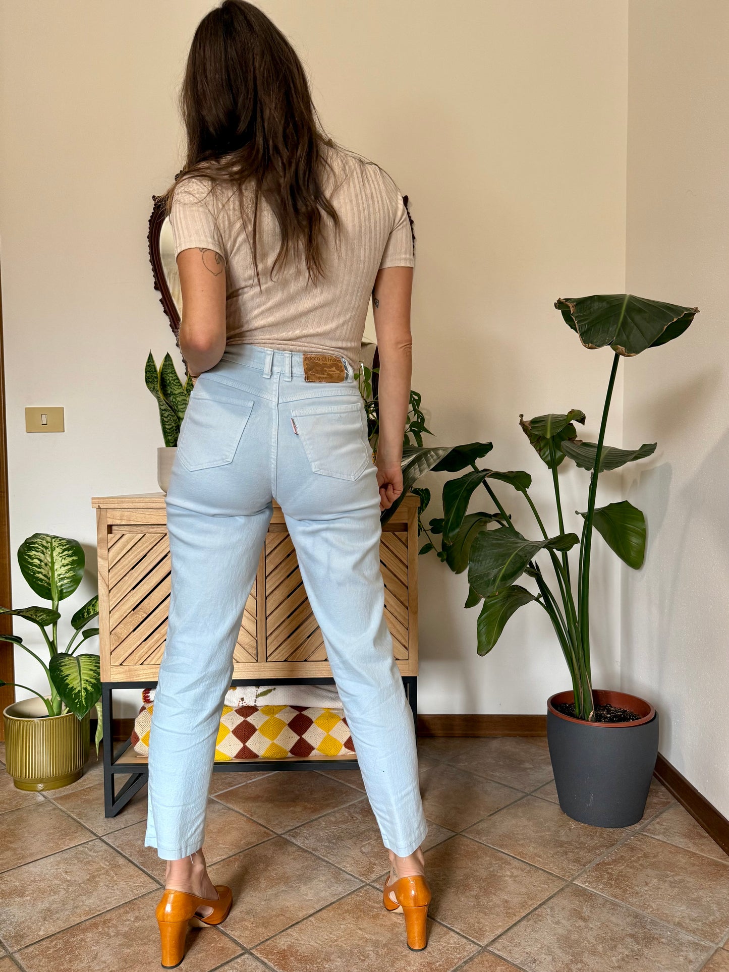 1990's vintage light blue high waisted jean