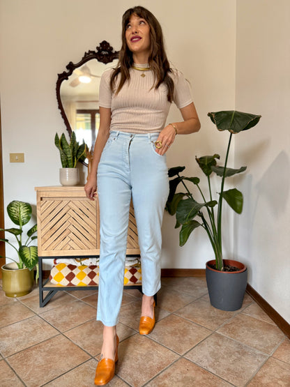 1990's vintage light blue high waisted jean