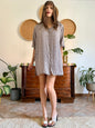 1990's vintage multi tonal grey mini shirt dress