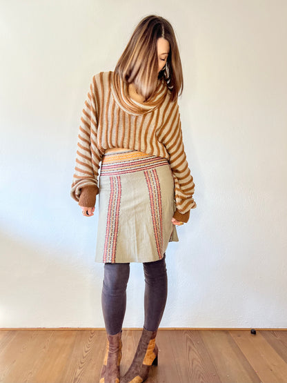 1990's vintage wool blend knit mini skirt