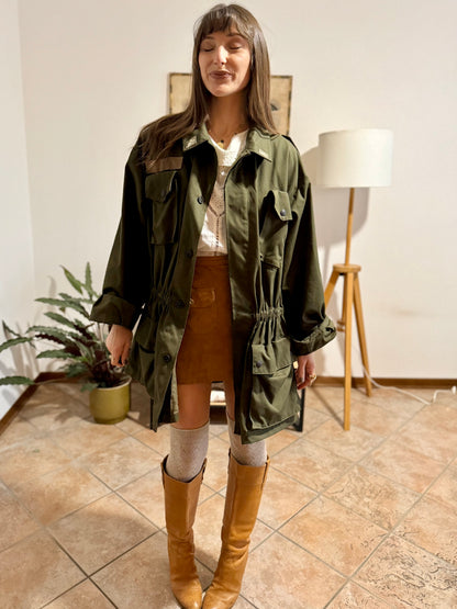 1970's vintage authentic green Italian military jacket