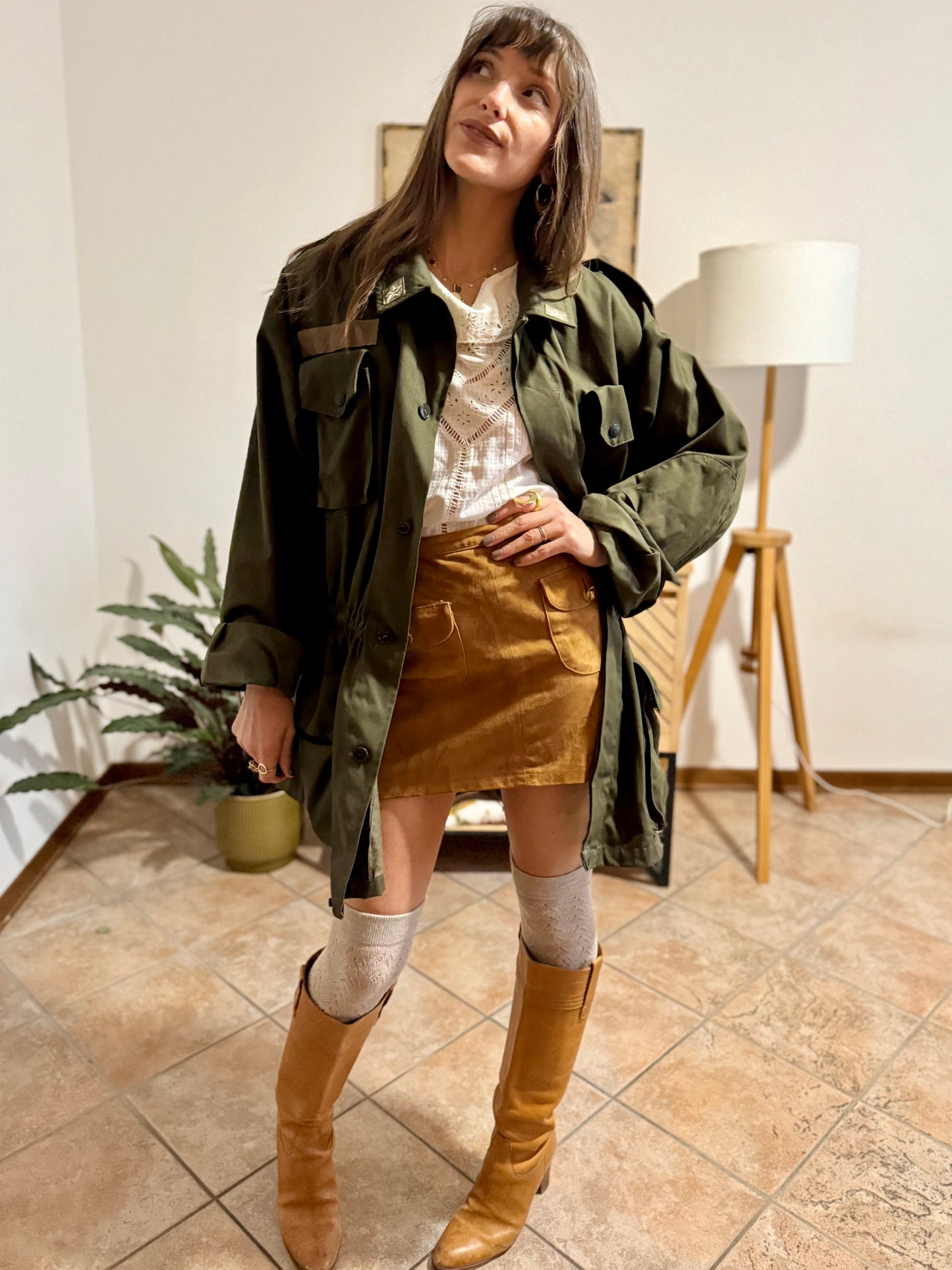 1970's vintage authentic green Italian military jacket