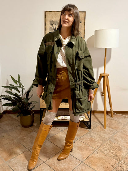 1970's vintage authentic green Italian military jacket