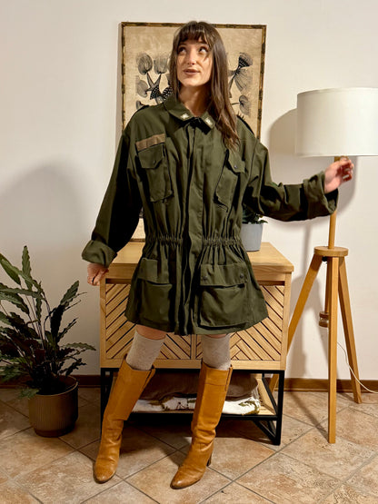 1970's vintage authentic green Italian military jacket