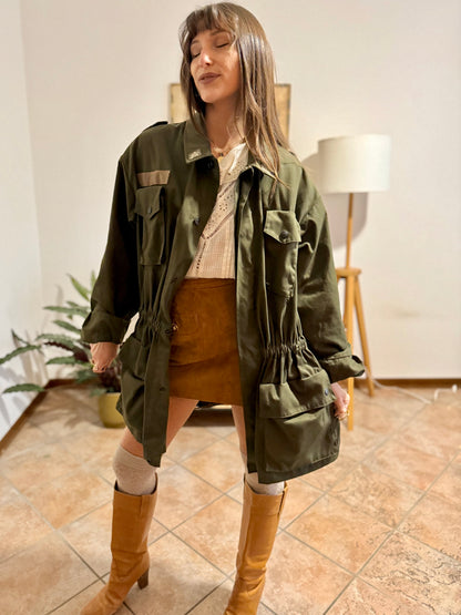 1970's vintage authentic green Italian military jacket