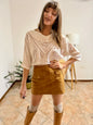 1970's vintage textured cream Peter Pan collar blouse with crocheted details