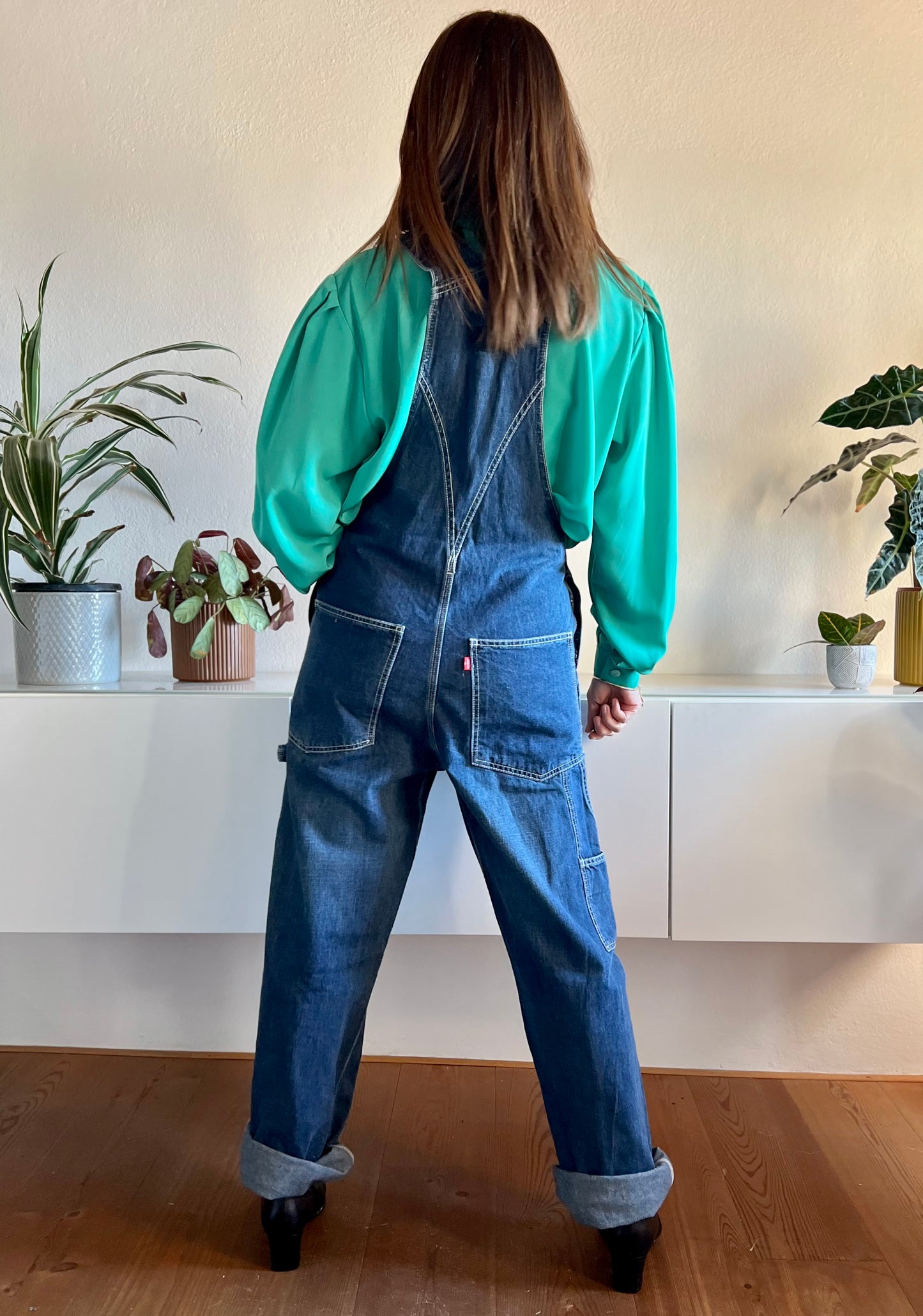 1990's vintage true blue Levi's denim overalls