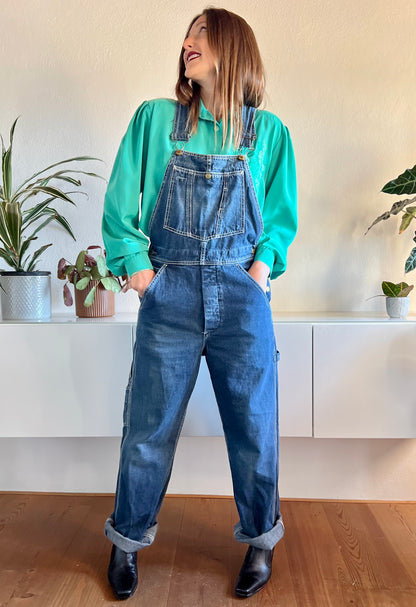 1990's vintage true blue Levi's denim overalls