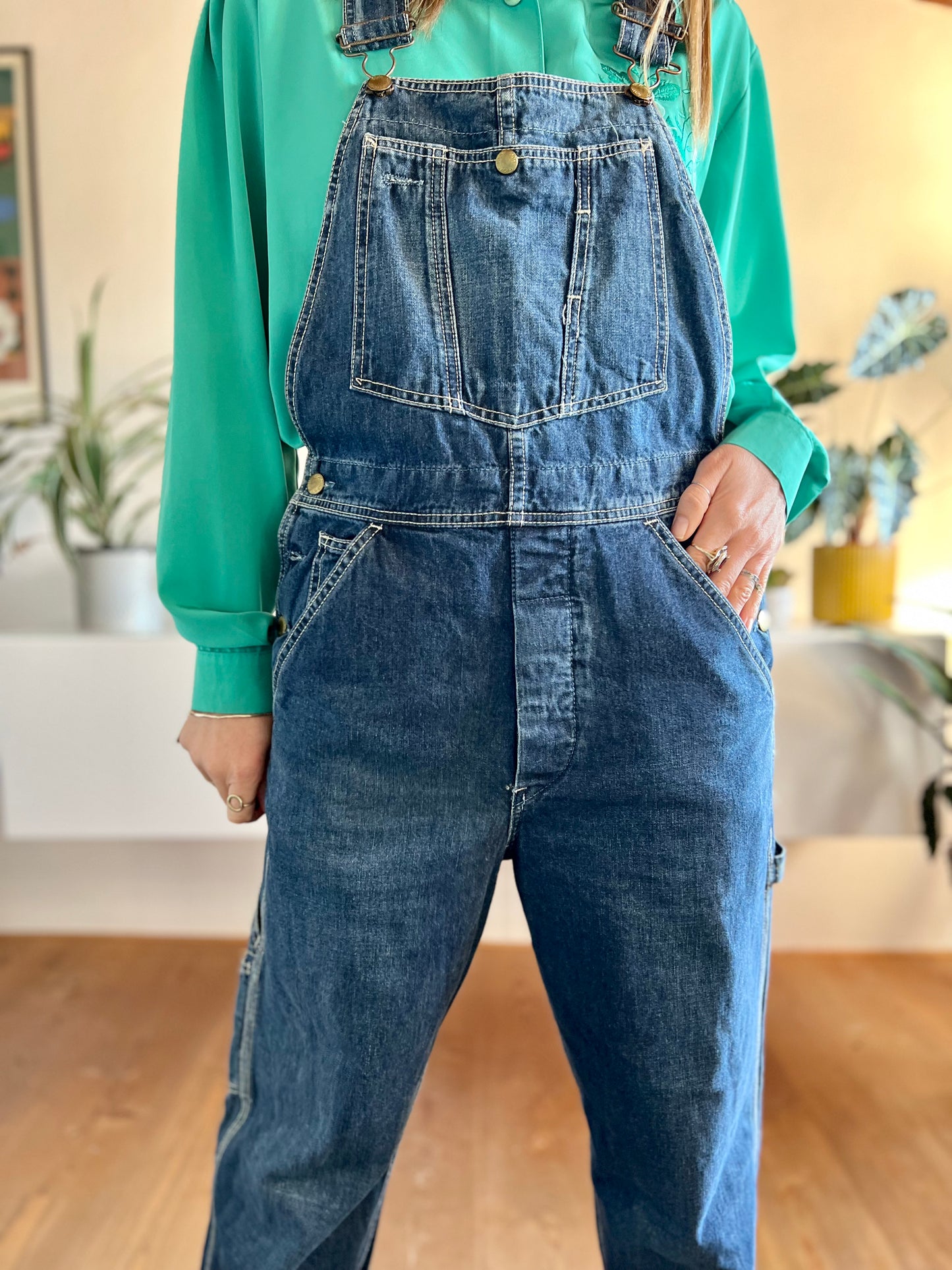 1990's vintage true blue Levi's denim overalls