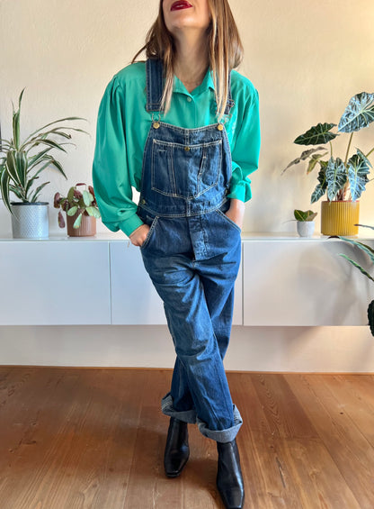 1990's vintage true blue Levi's denim overalls