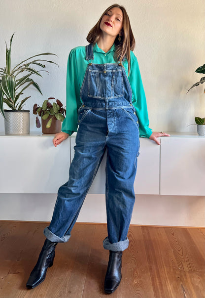 1990's vintage true blue Levi's denim overalls