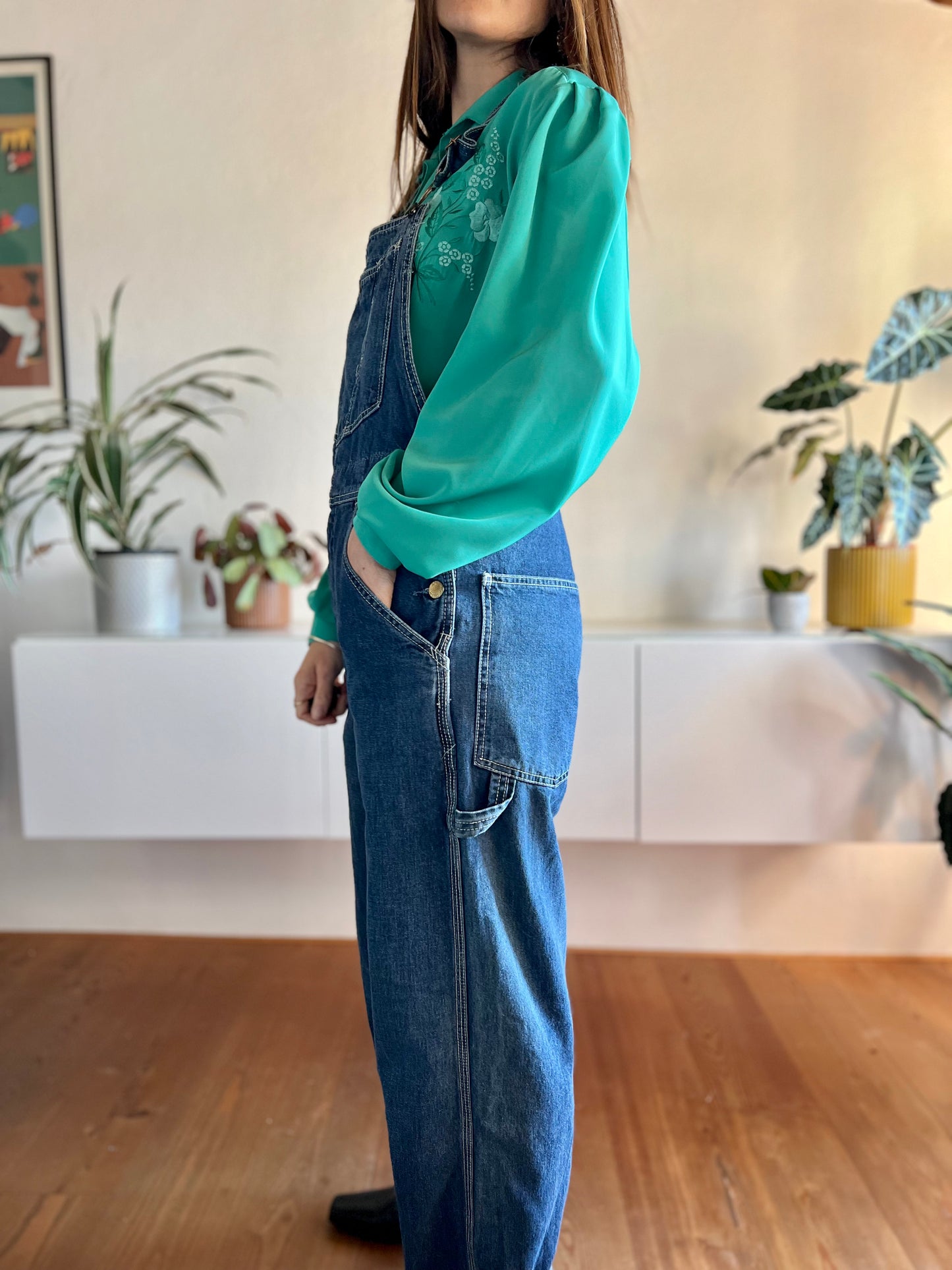 1990's vintage true blue Levi's denim overalls