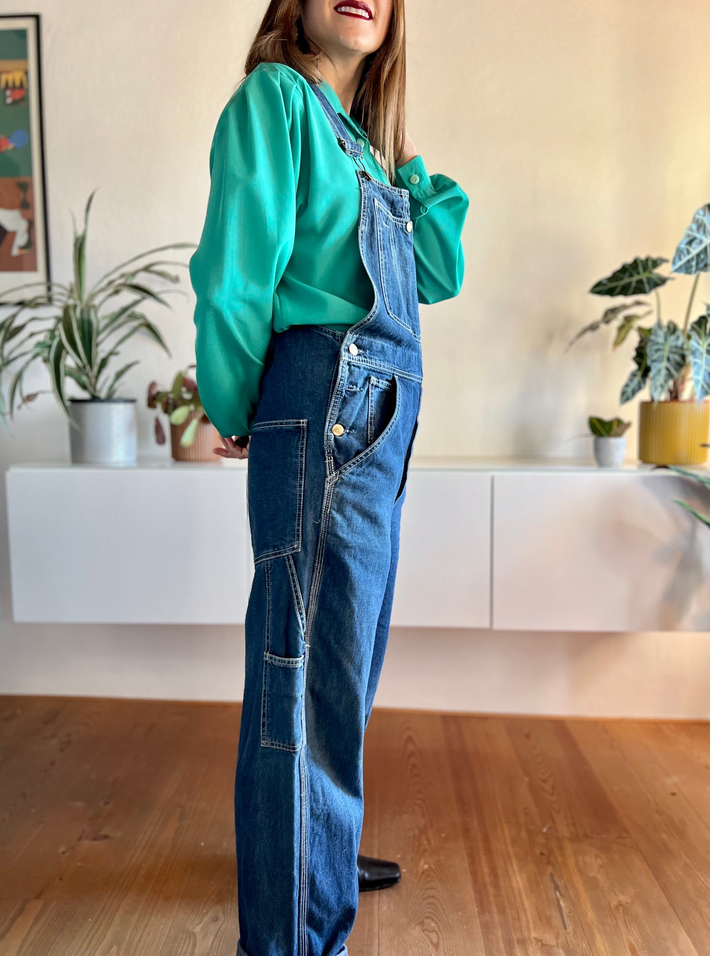 1990's vintage true blue Levi's denim overalls