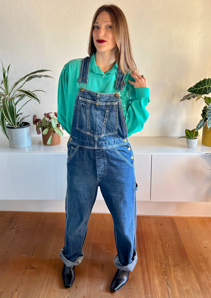 1990's vintage true blue Levi's denim overalls