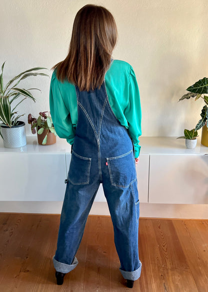 1990's vintage true blue Levi's denim overalls