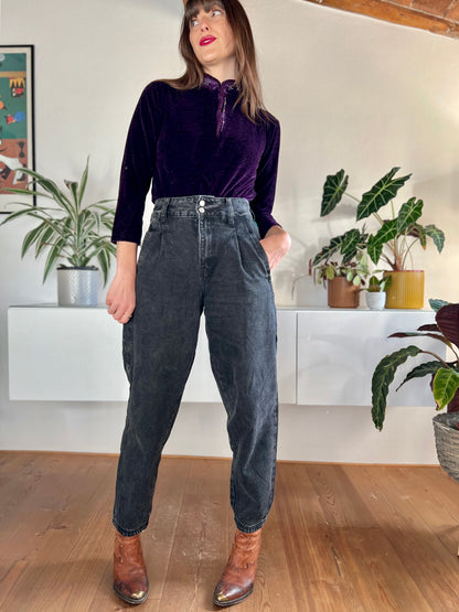 1980's vintage high waisted black jeans