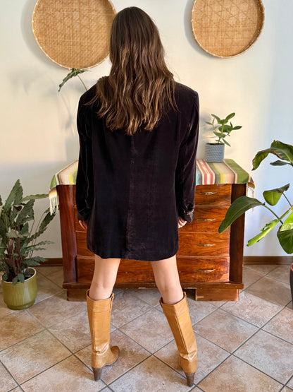 Vintage brown textured velvet Giorgio Armani blazer