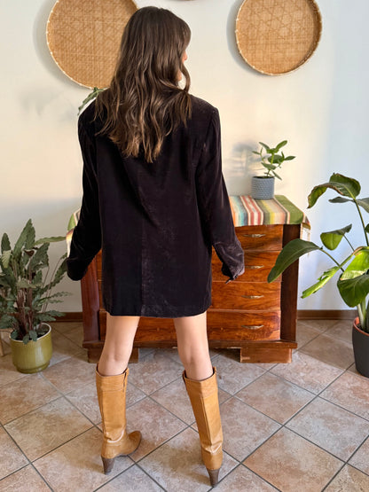 Vintage brown textured velvet Giorgio Armani blazer