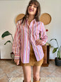 1990's vintage bright pastel rainbow shirt