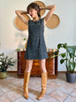 1990's vintage black, grey and white abstract polka dot mini dress