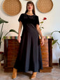 1990's vintage black velvet maxi dress